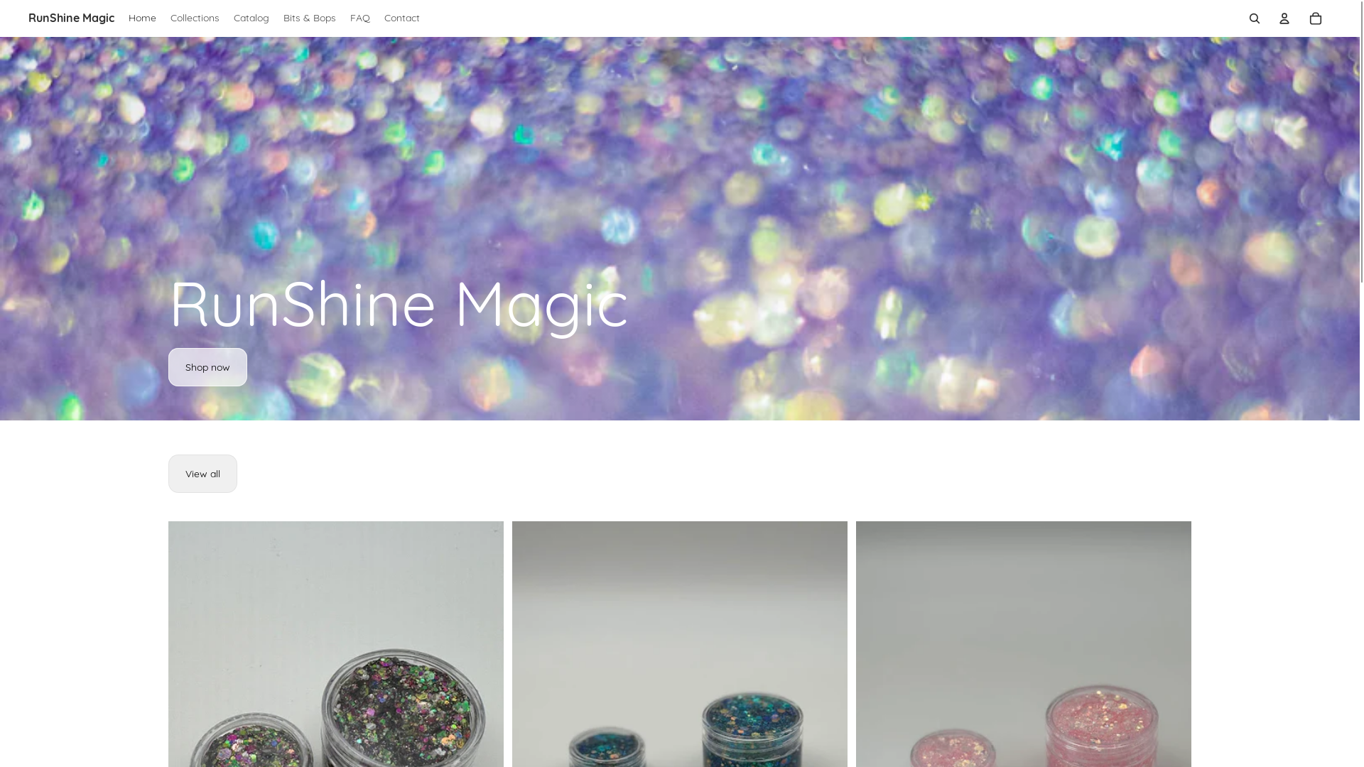 website screenshot of https://runshinemagic.com/