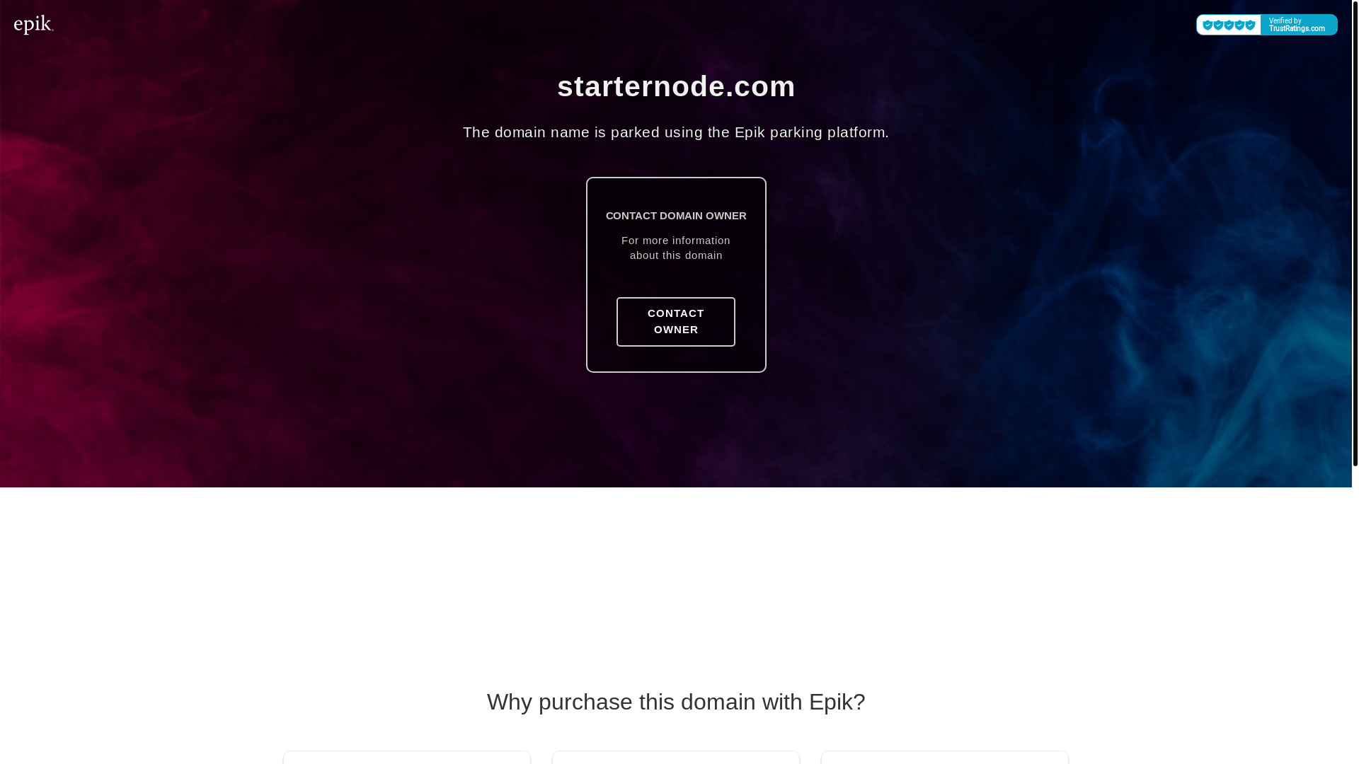 website screenshot of https://starternode.com/