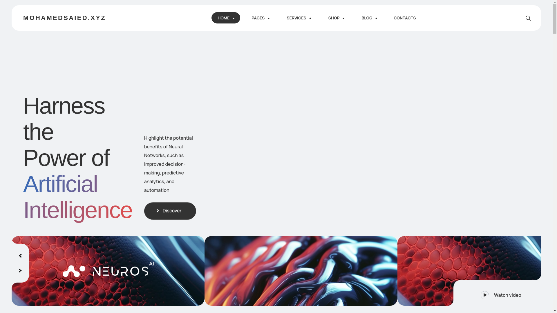 website screenshot of https://mohamedsaied.xyz/