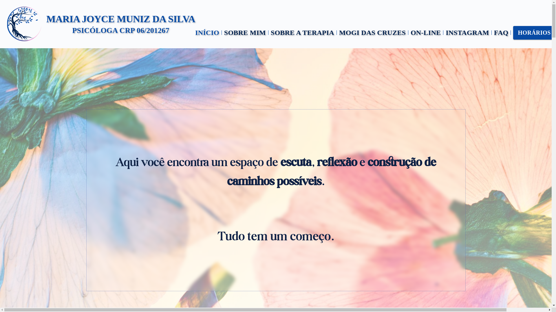 website screenshot of https://psijoycemuniz.com.br/