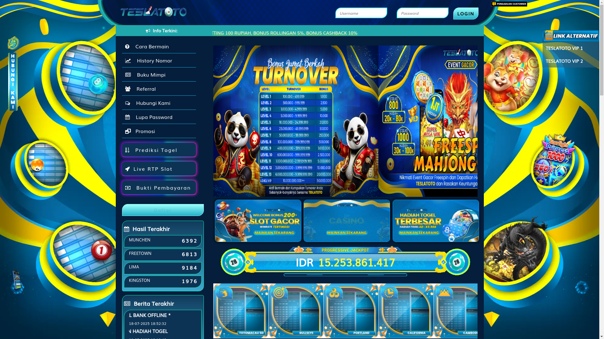 website screenshot of https://teslatoto865.com/