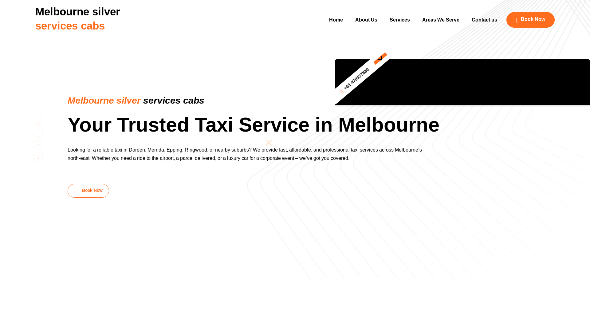website screenshot of https://melbournesilverservicescabs.com.au/