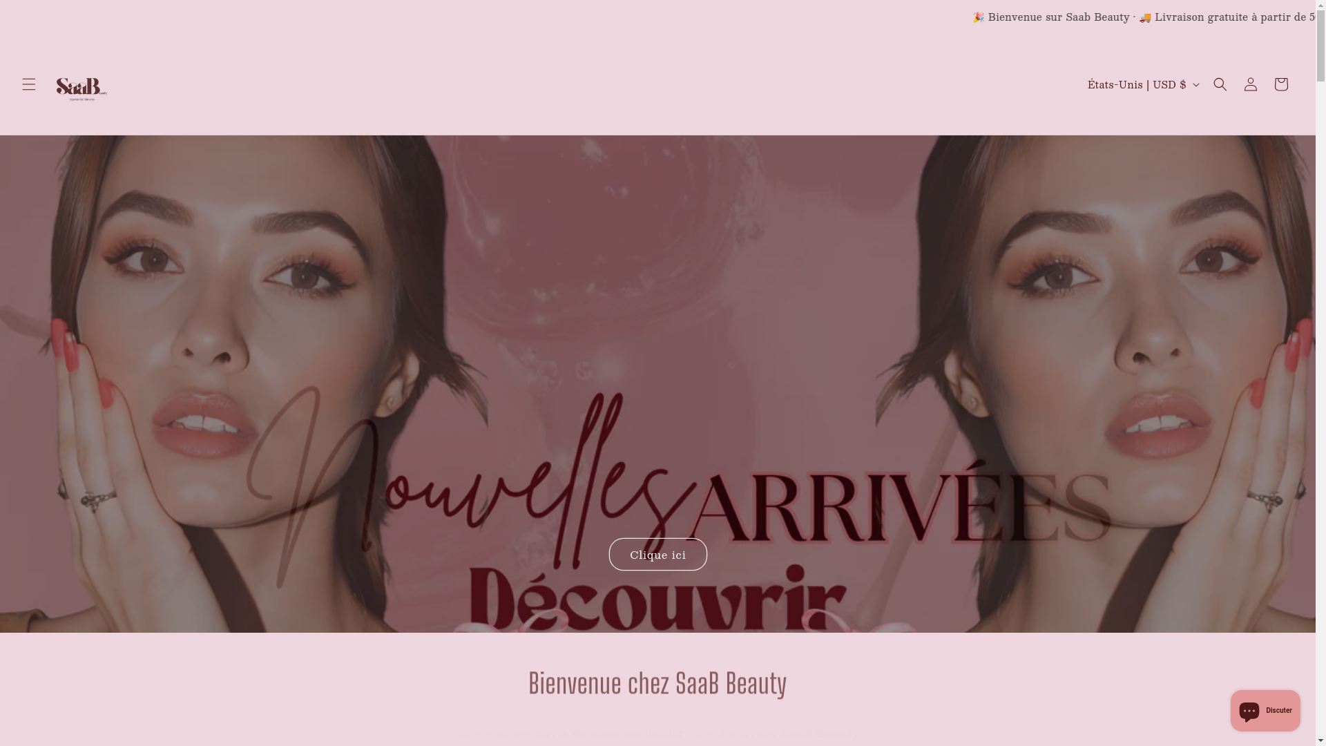 website screenshot of https://saabeauty.fr/