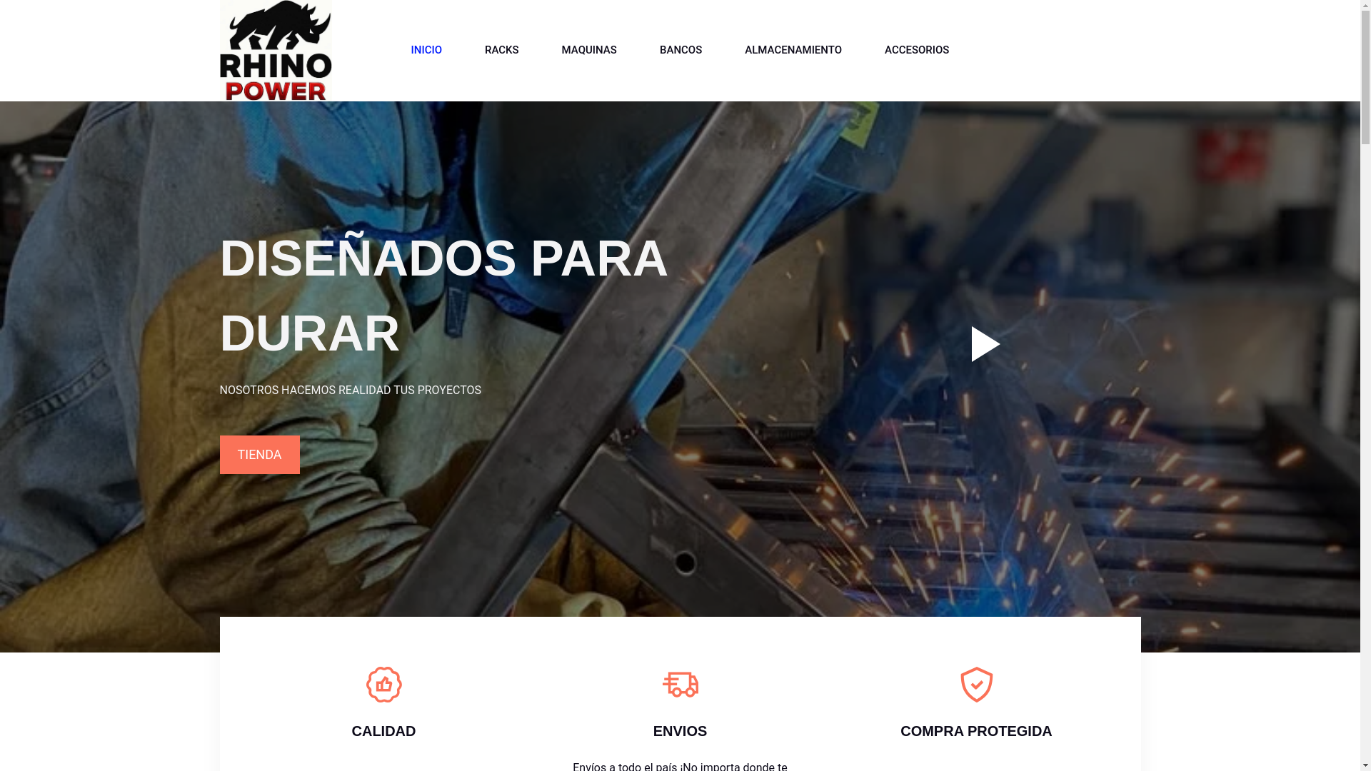 website screenshot of https://rhinopower.com.mx/