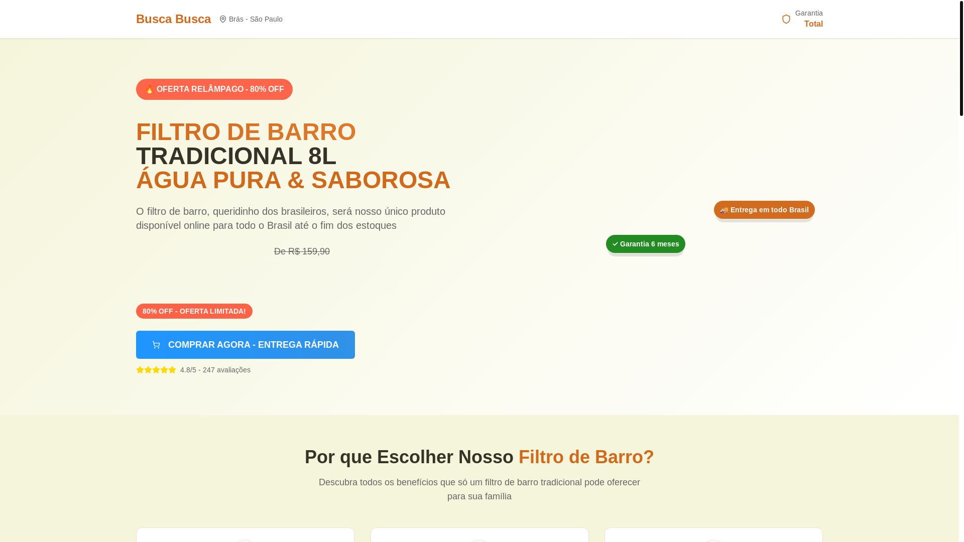 website screenshot of https://barrofiltrado.shop/