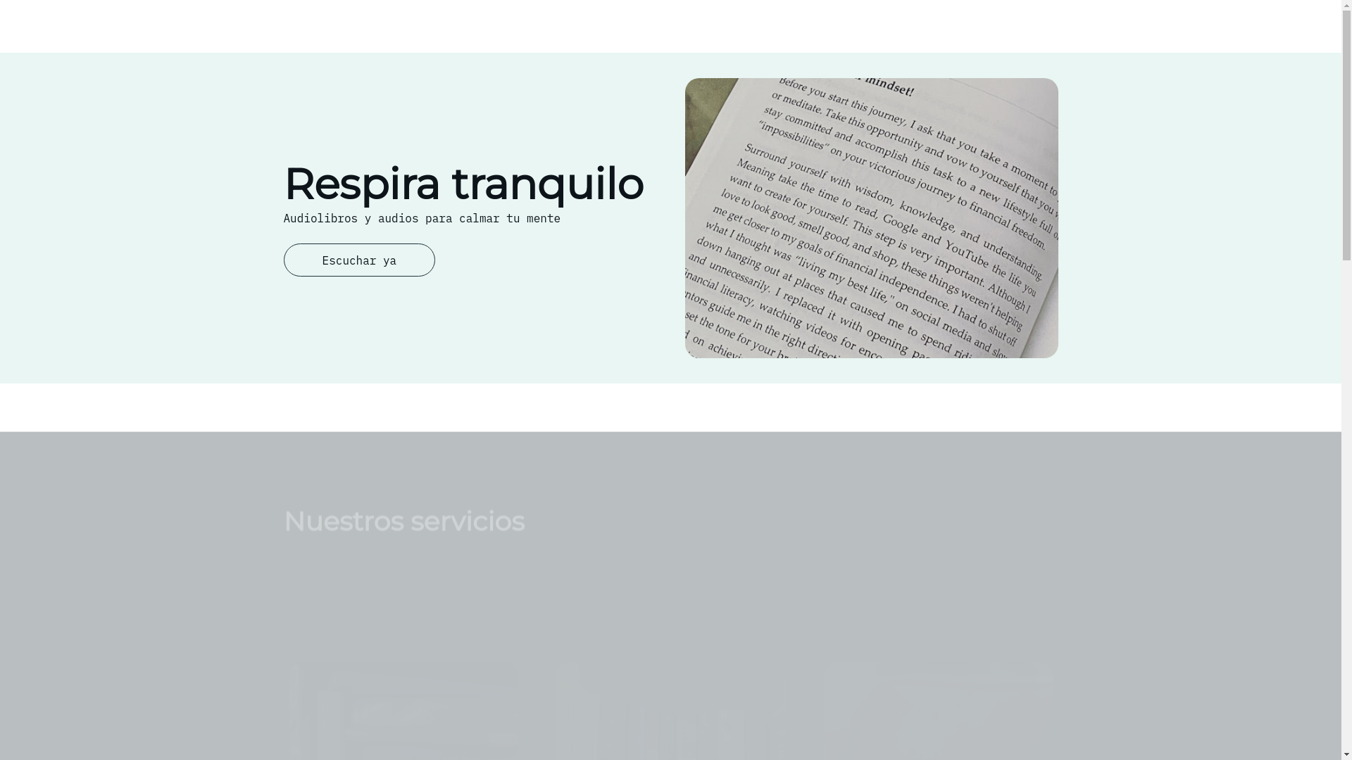 website screenshot of https://calmaemocionalaudiolibros.com/