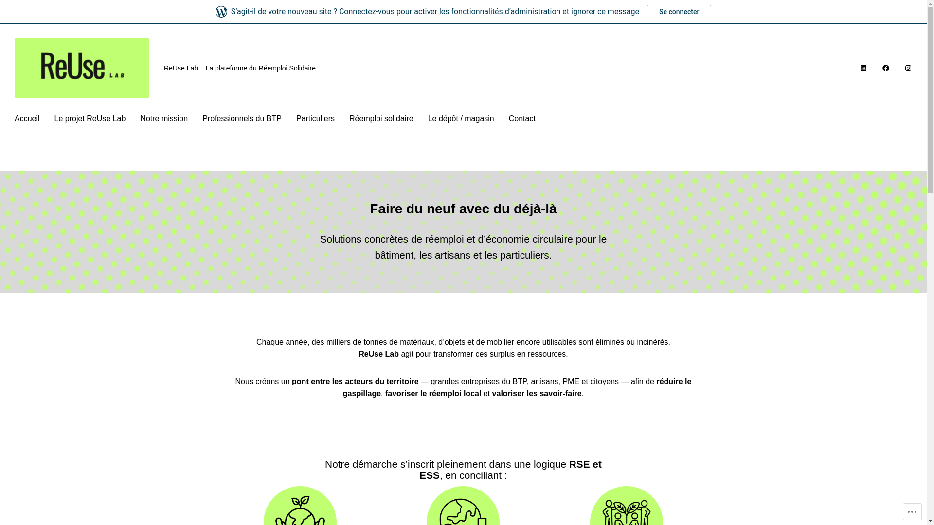 website screenshot of https://reuselab.fr/