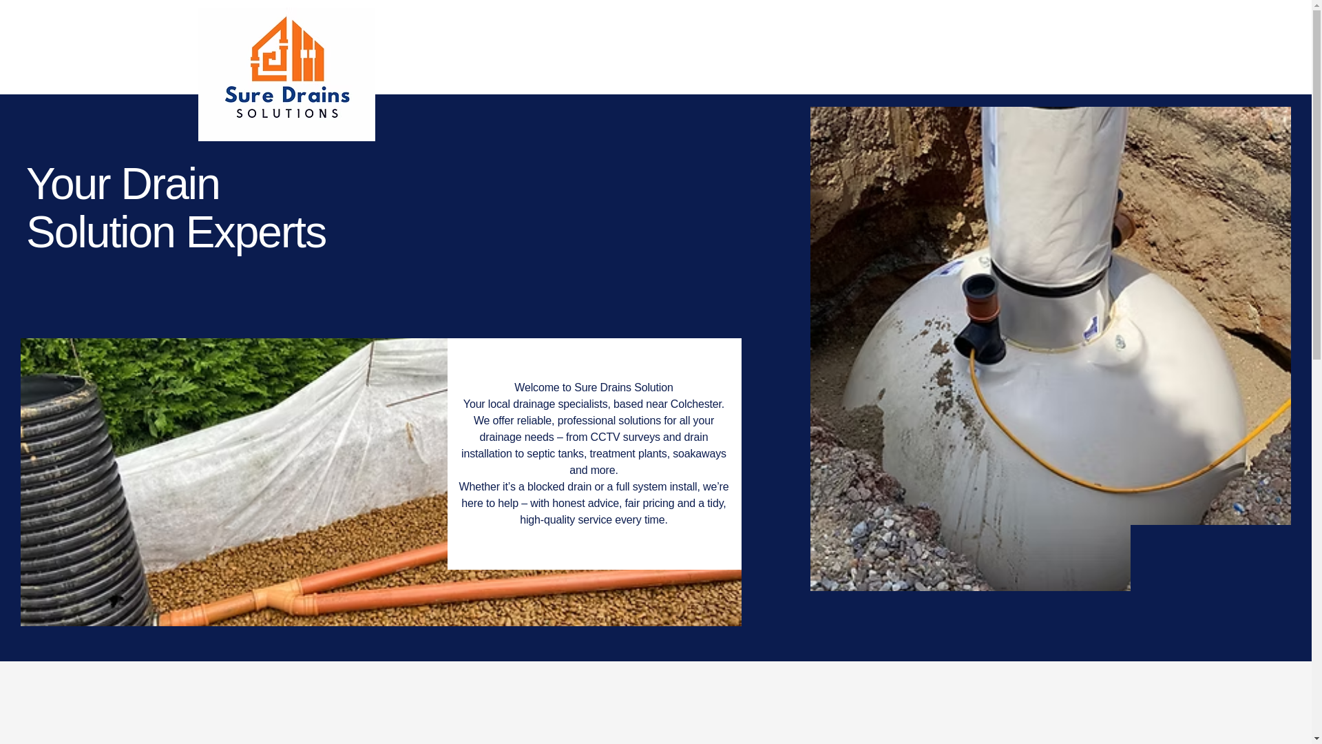 website screenshot of https://suredrainssolutions.co.uk/
