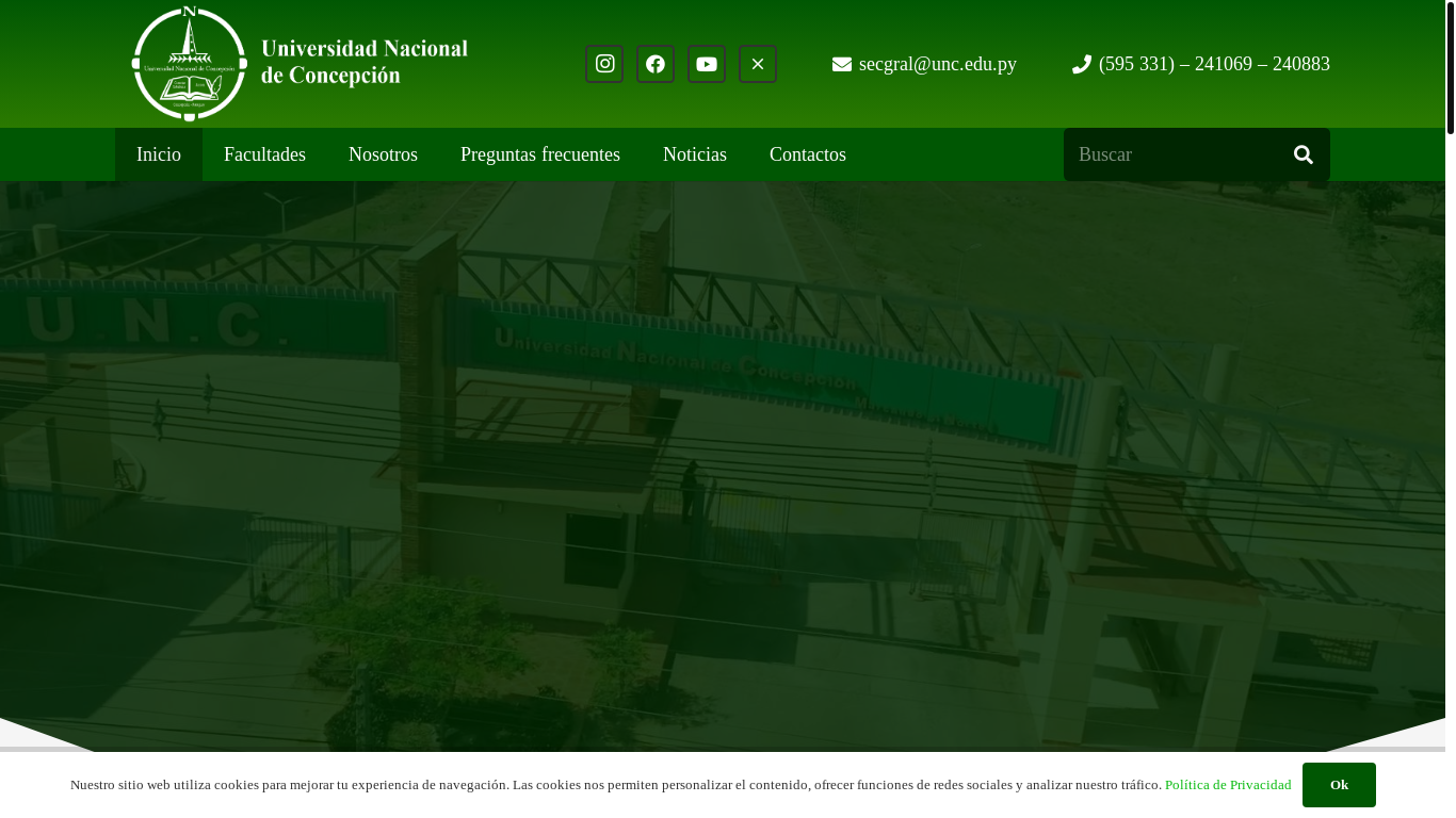 website screenshot of https://www.unc.edu.py/