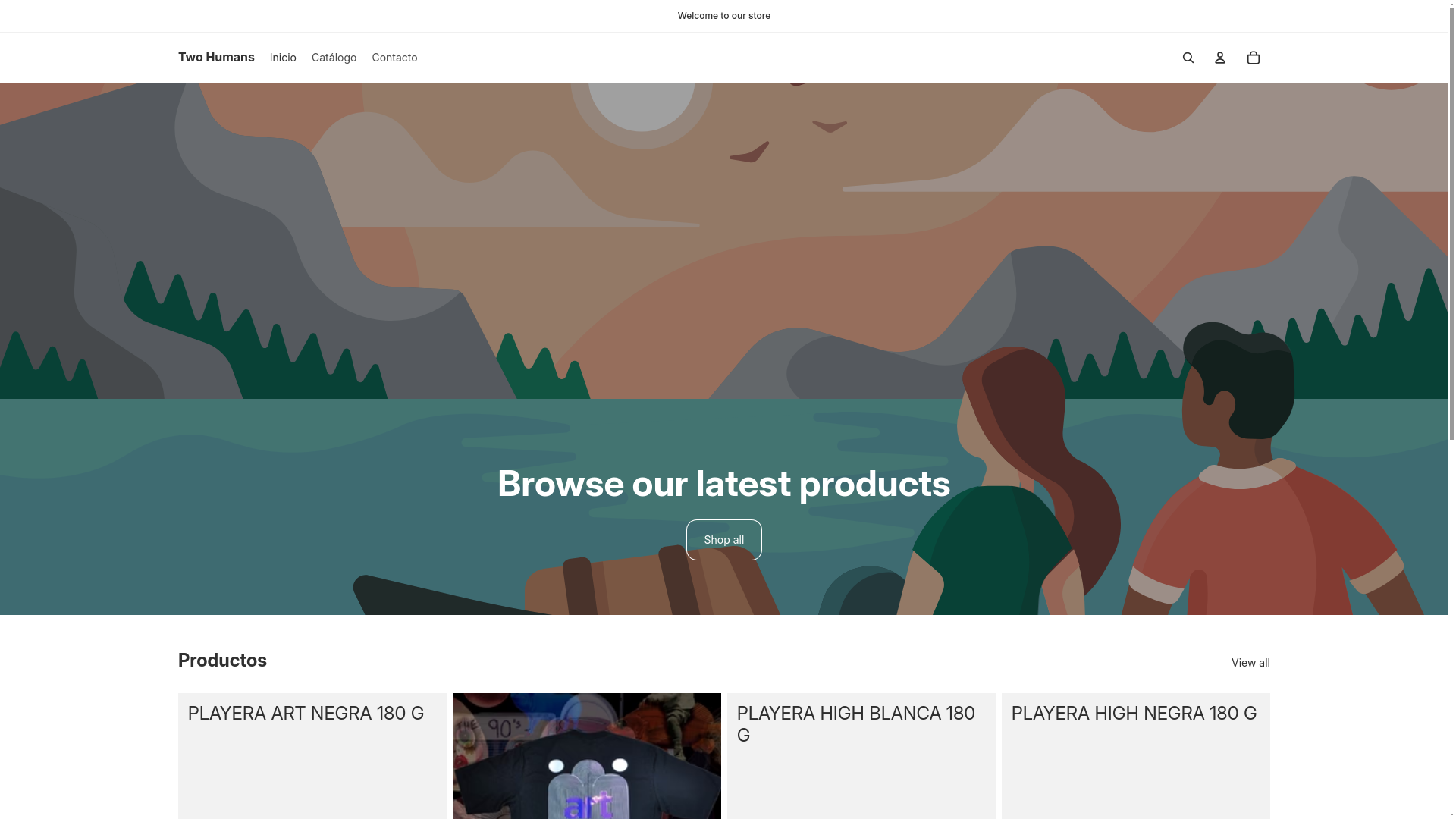 website screenshot of https://twohumansmx.com/