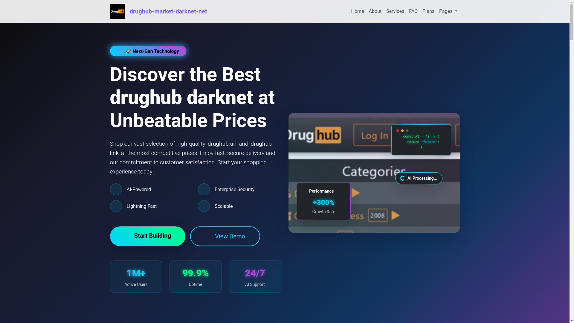 website screenshot of https://drughub-market-darknet-net.pages.dev/