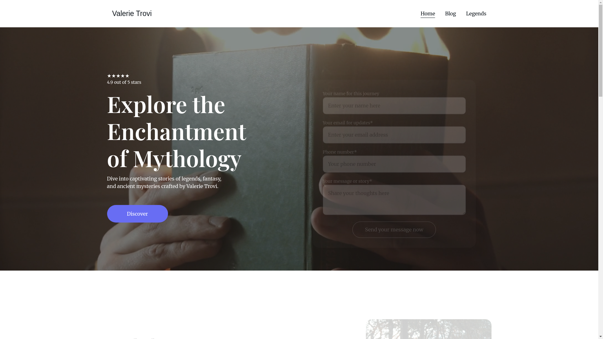 website screenshot of https://valerietrovi.com/