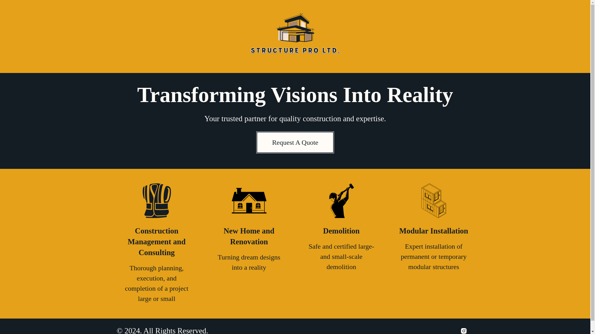 website screenshot of https://structureproltd.com/