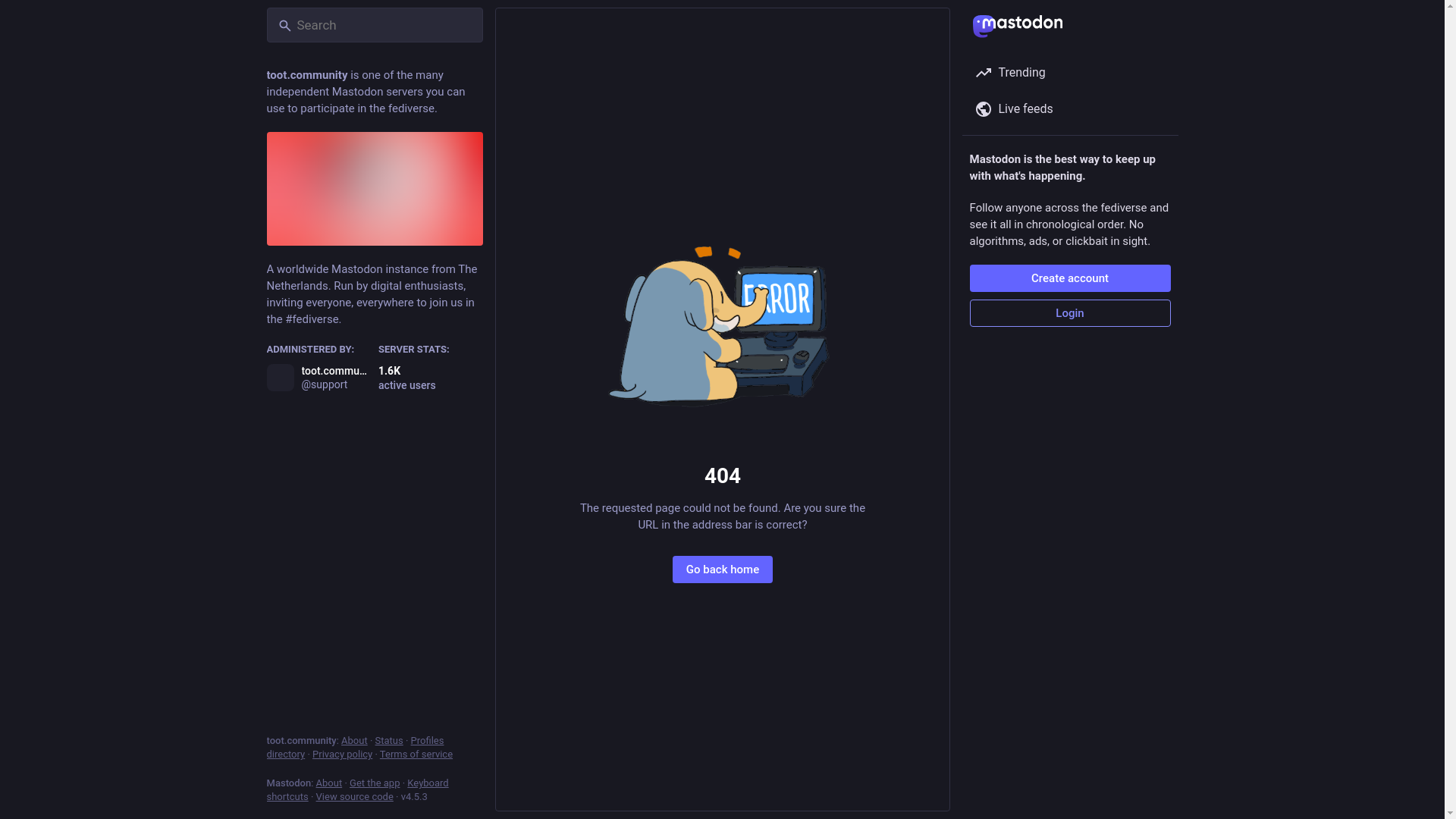 website screenshot of https://toot.community/ap/users/115603943359792094/statuses/115762830780088311