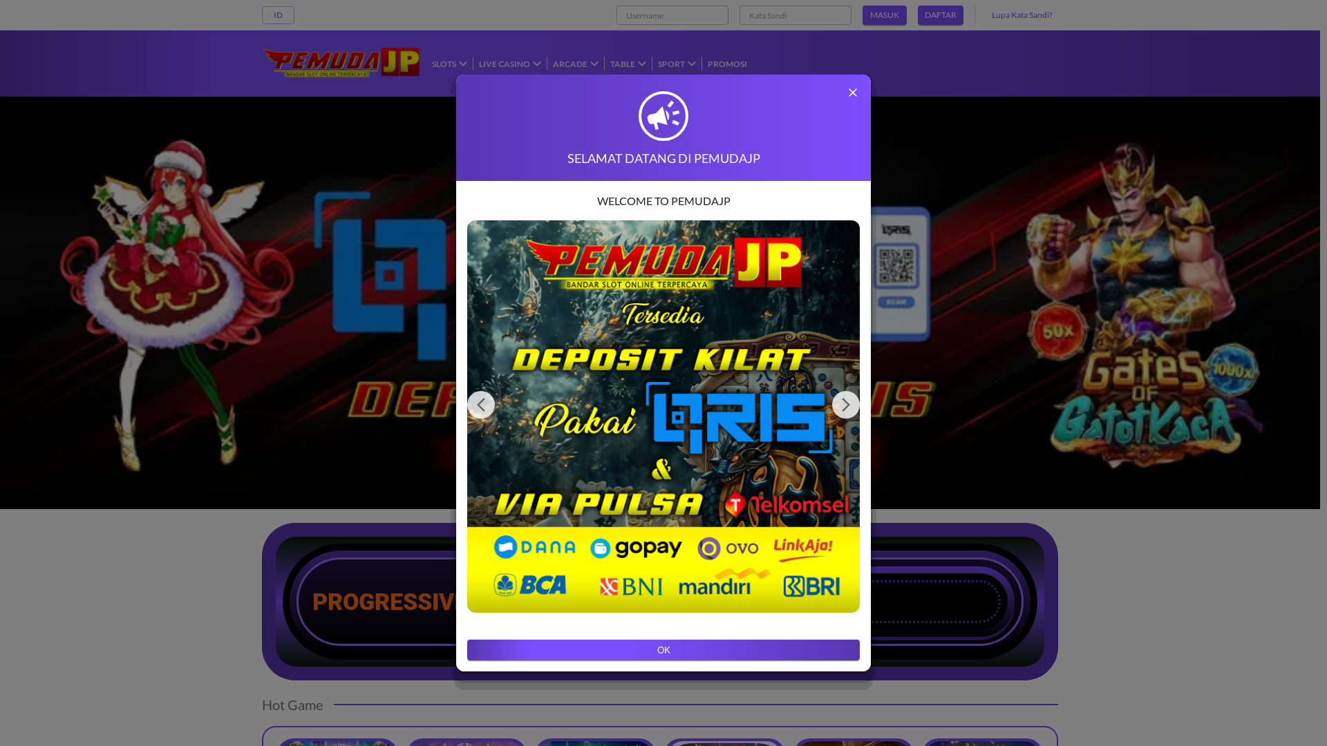 website screenshot of https://pemudajawa.site/
