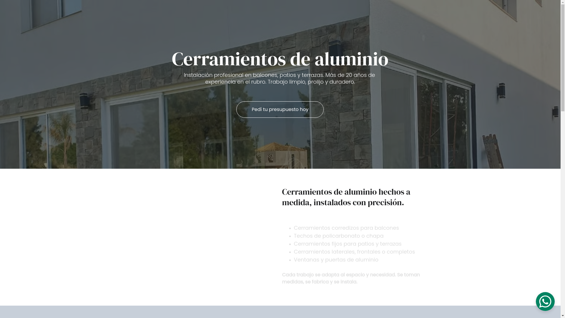 website screenshot of https://cerramientosbarbuto.com/