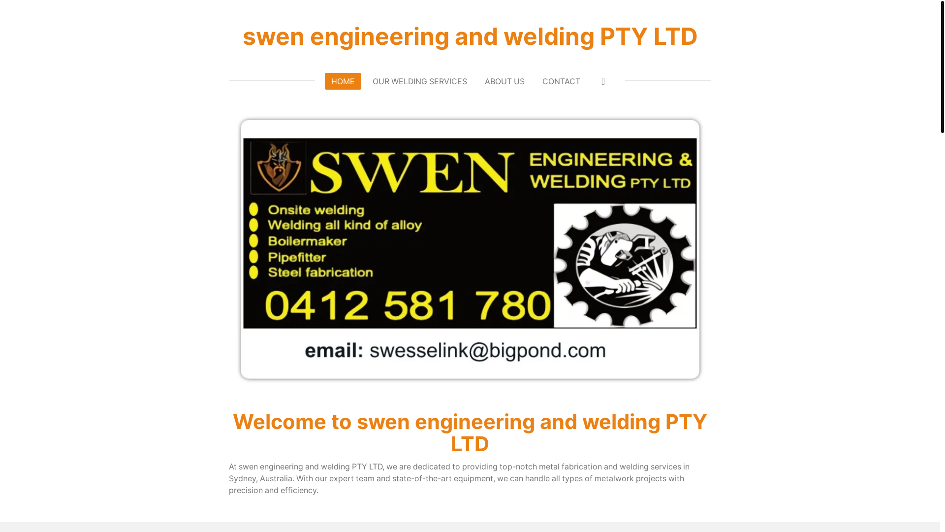 website screenshot of https://swenengineeringanwelding.com.au/
