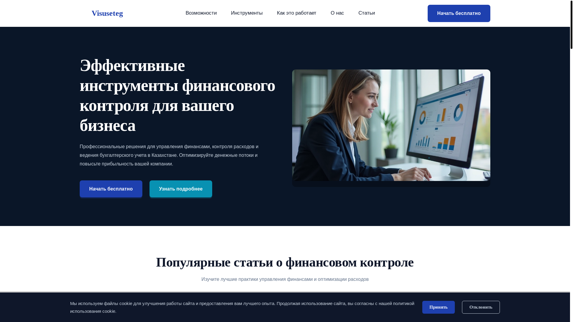 website screenshot of https://visuseteg.com/