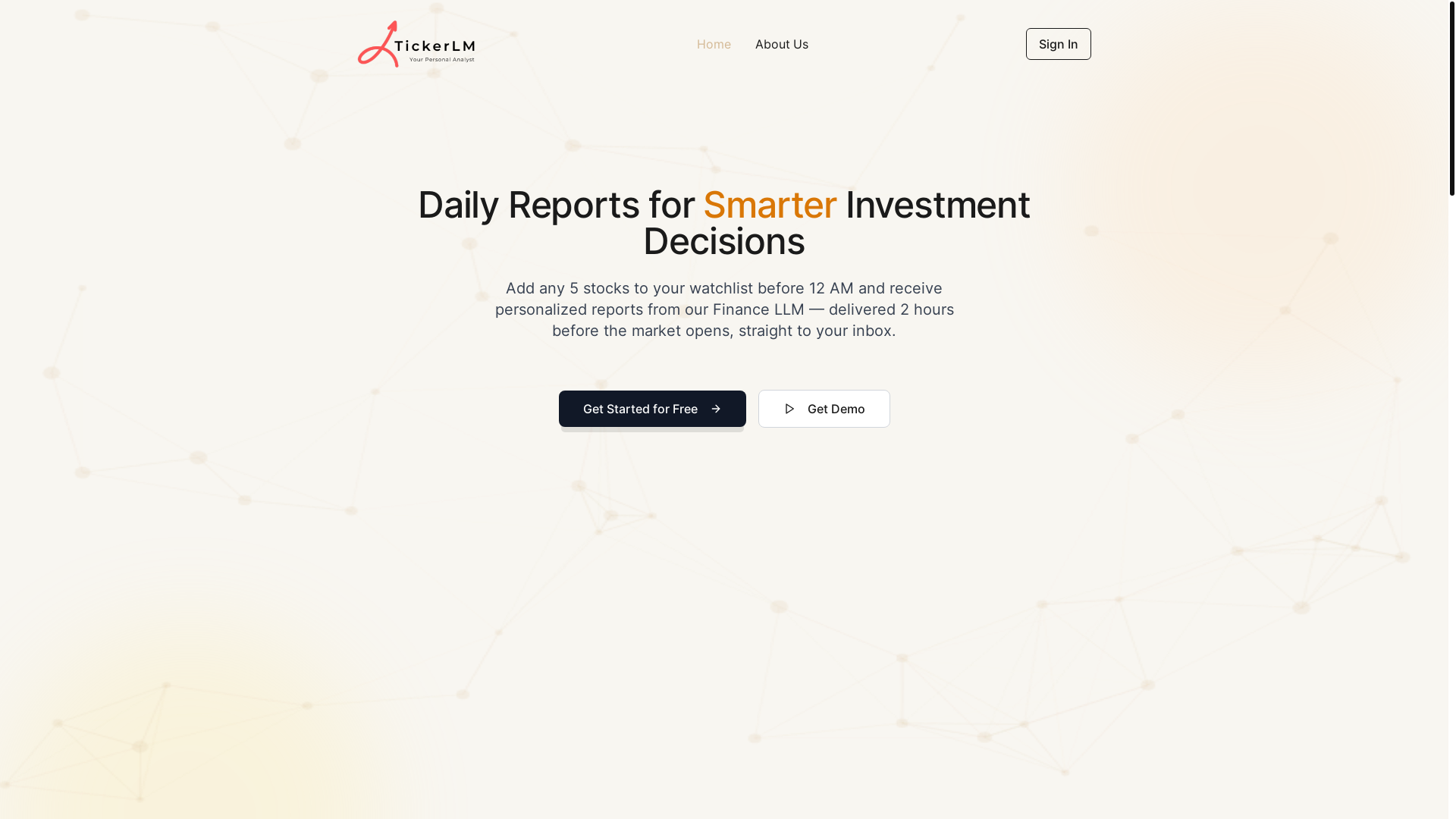 website screenshot of https://tickerlm.pages.dev/