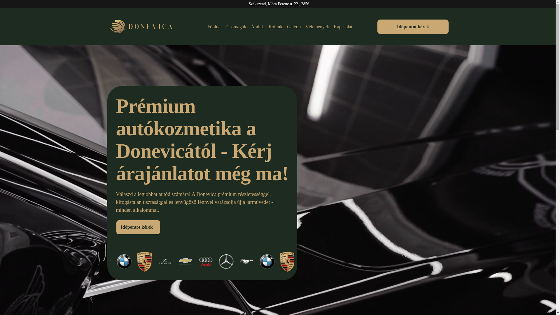 website screenshot of https://donevica.hu/