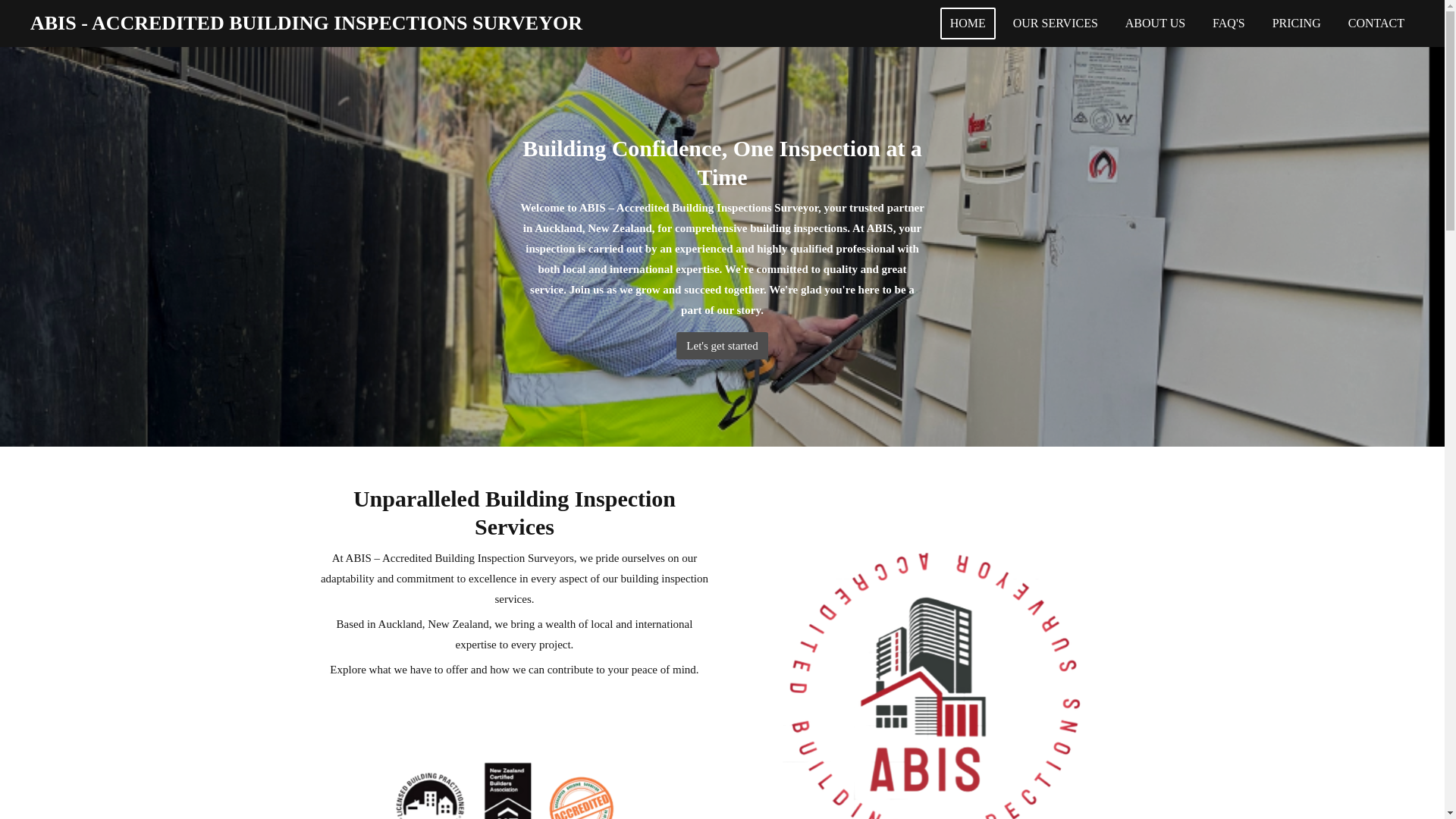 website screenshot of https://abis-accredited-building-inspection-surveyor.com/