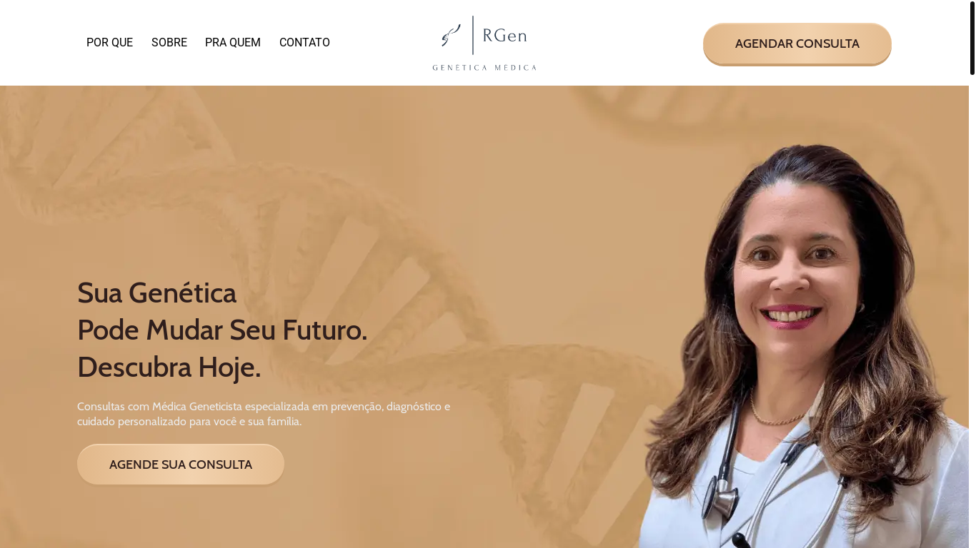 website screenshot of https://drageneticista.com.br/
