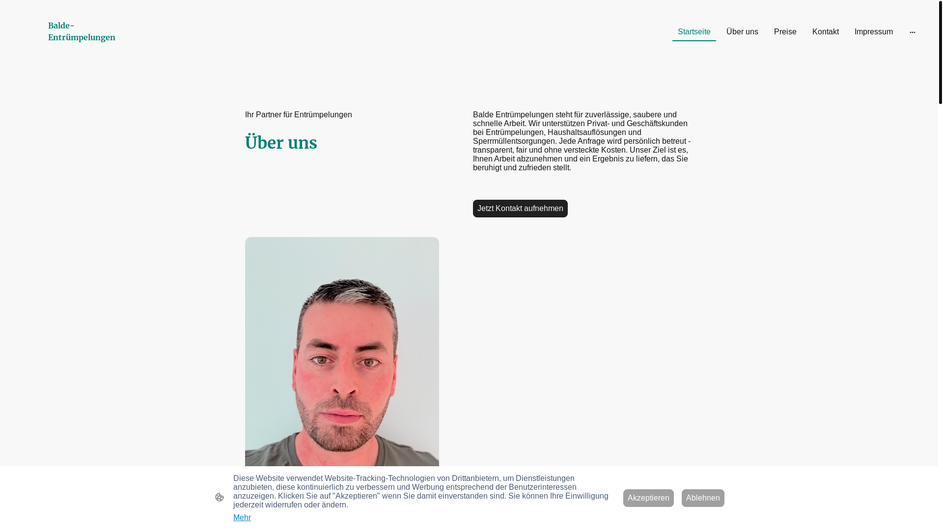 website screenshot of https://balde-entruempelungen.de/