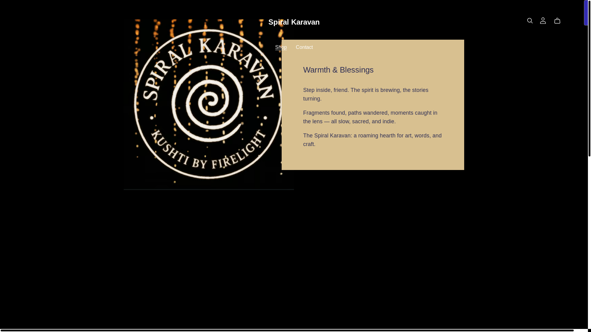 website screenshot of https://spiralkaravan.com/
