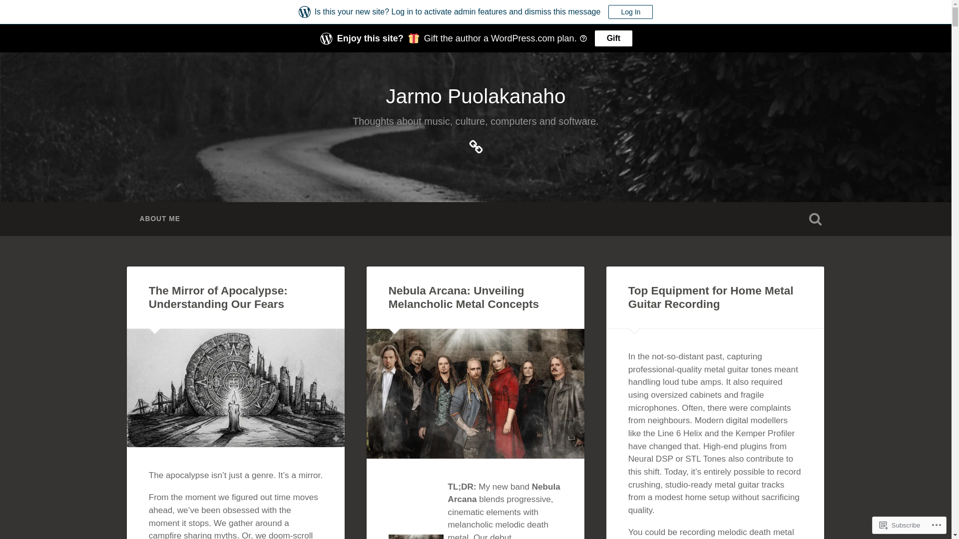 website screenshot of https://jarmopuolakanaho.com/