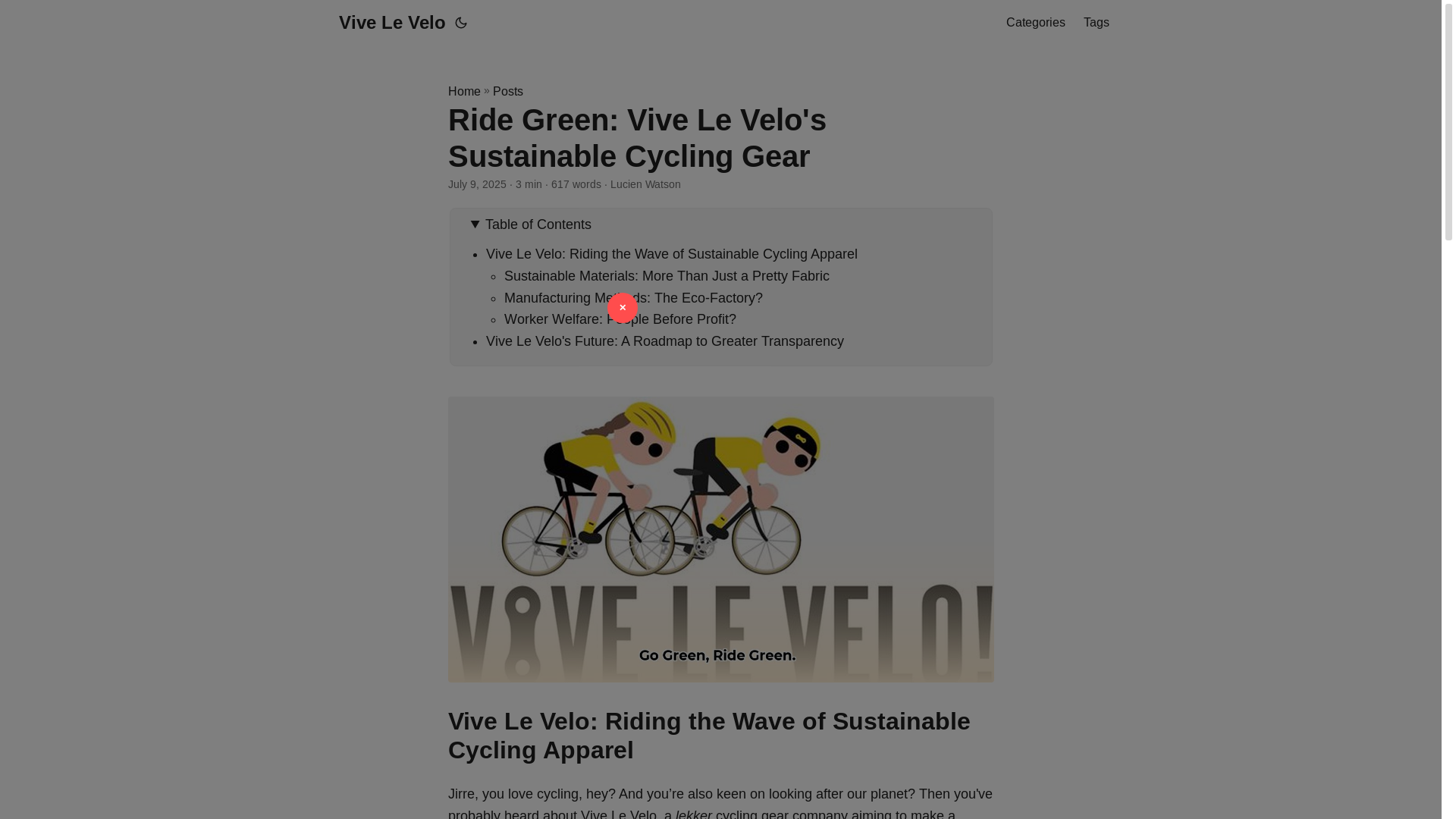 website screenshot of https://vive-le-velo.pages.dev/