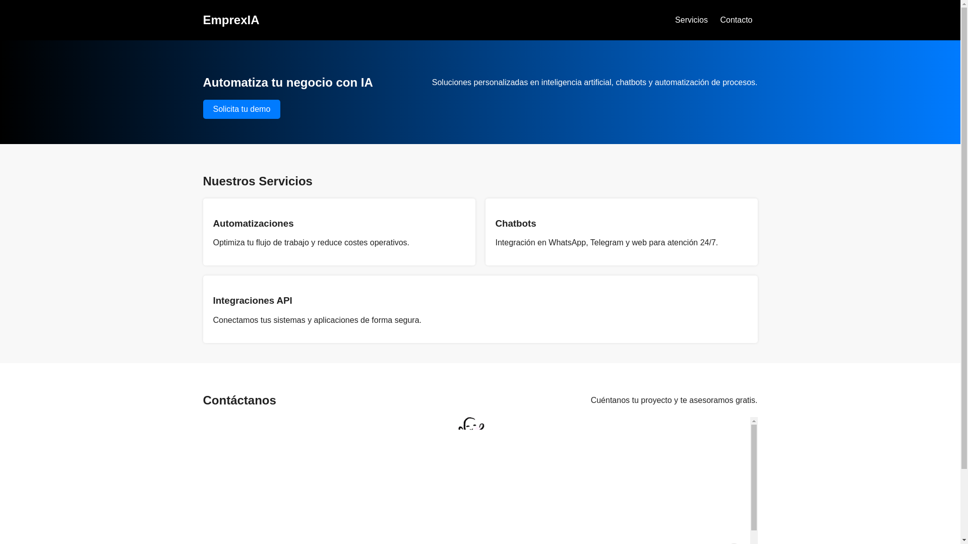 website screenshot of https://webemprexia.pages.dev/