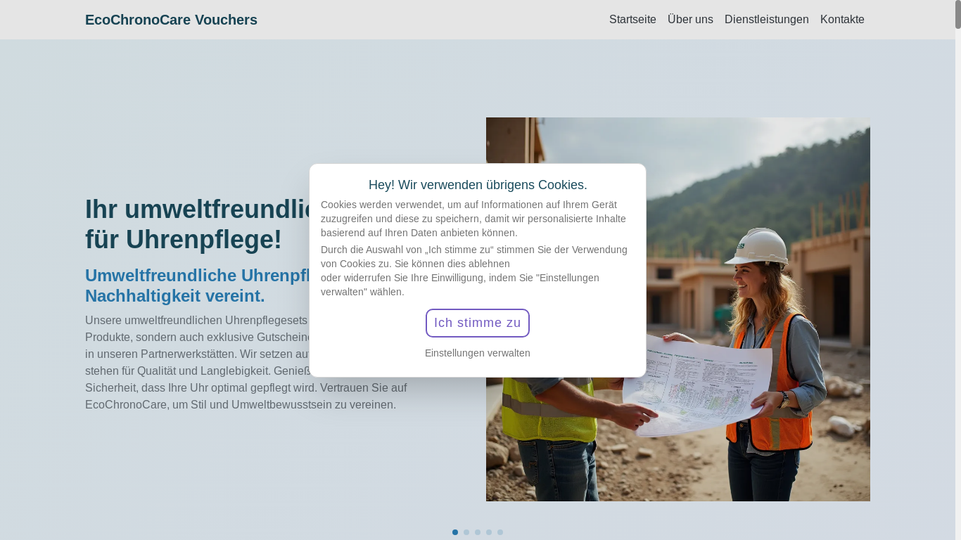 website screenshot of https://carevouchersde.com/