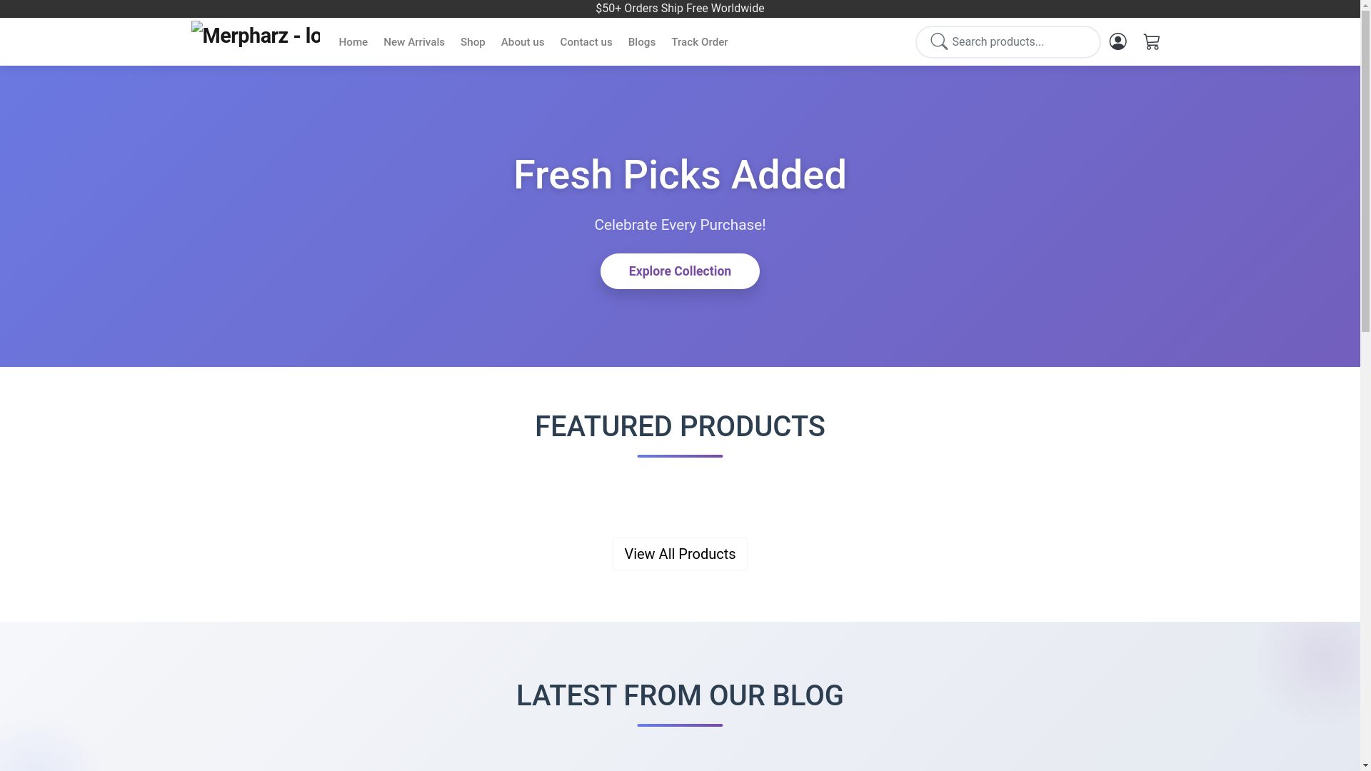 website screenshot of https://merpharz.shop/