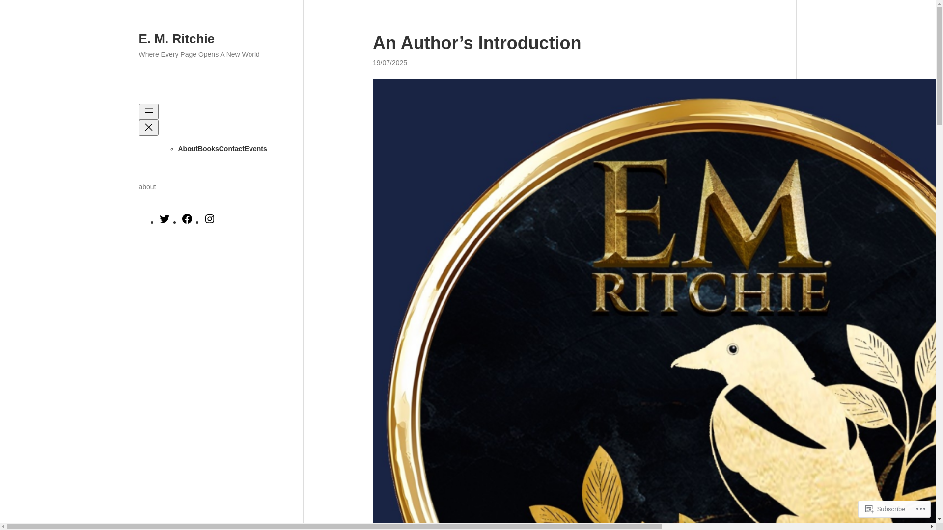 website screenshot of https://emritchie.co.uk/