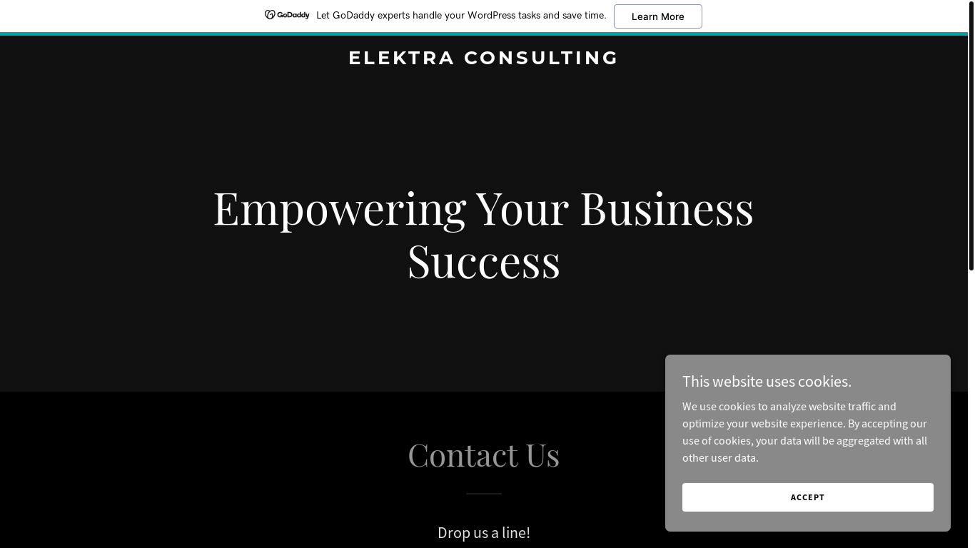 website screenshot of https://elektra-consulting.com/