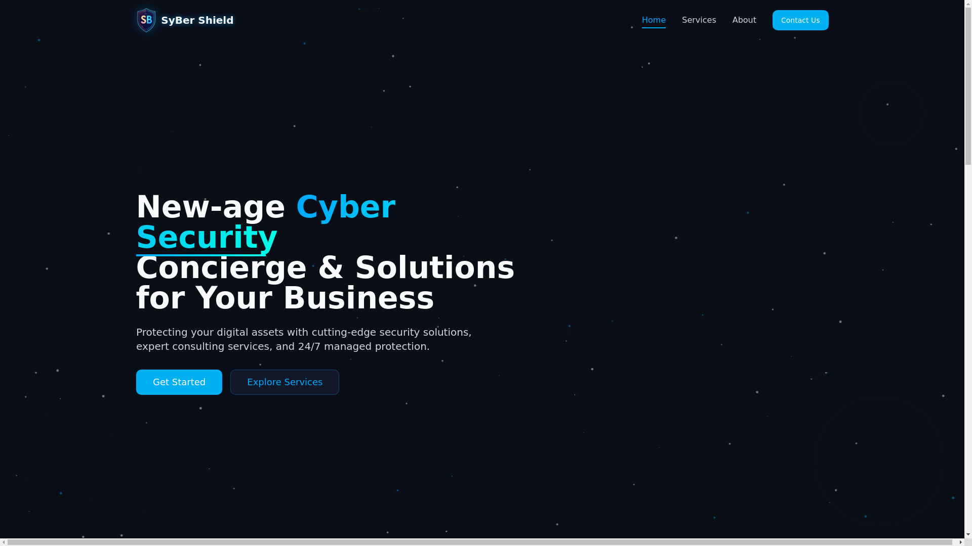 website screenshot of https://sybershield-landing.pages.dev/