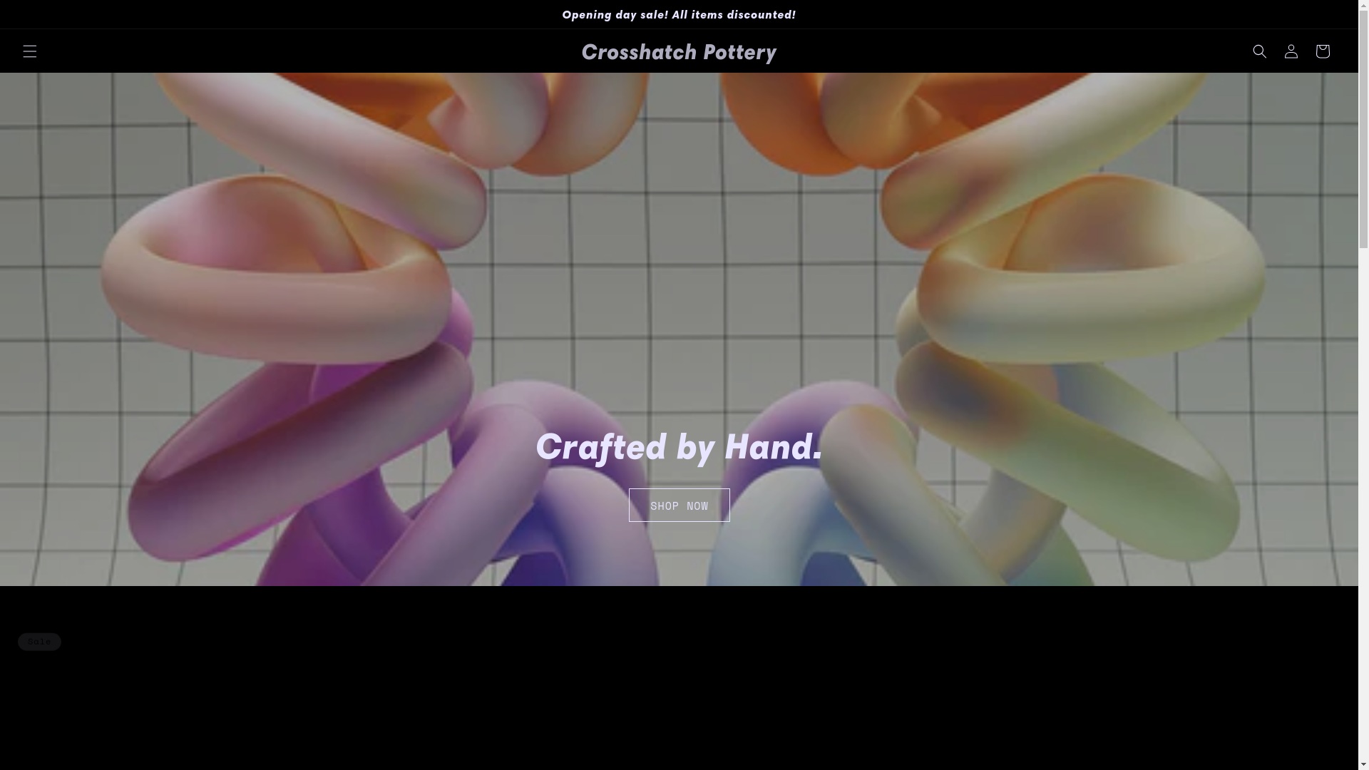 website screenshot of https://crosshatchpottery.com/