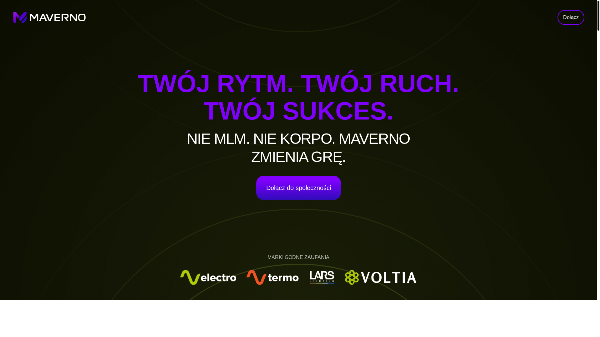 website screenshot of https://maverno.pl/