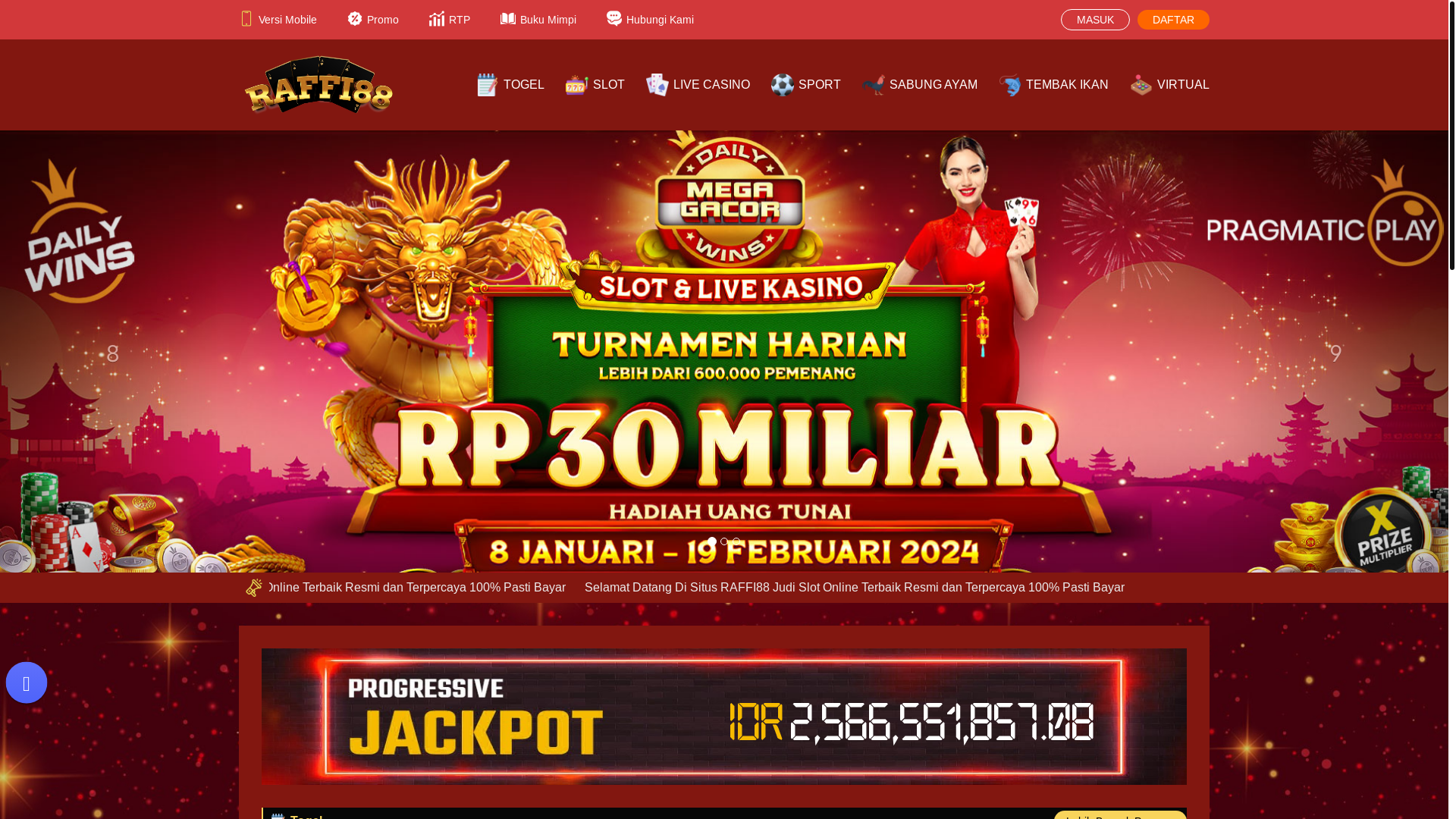 website screenshot of https://raffi88sharejackpot.net/