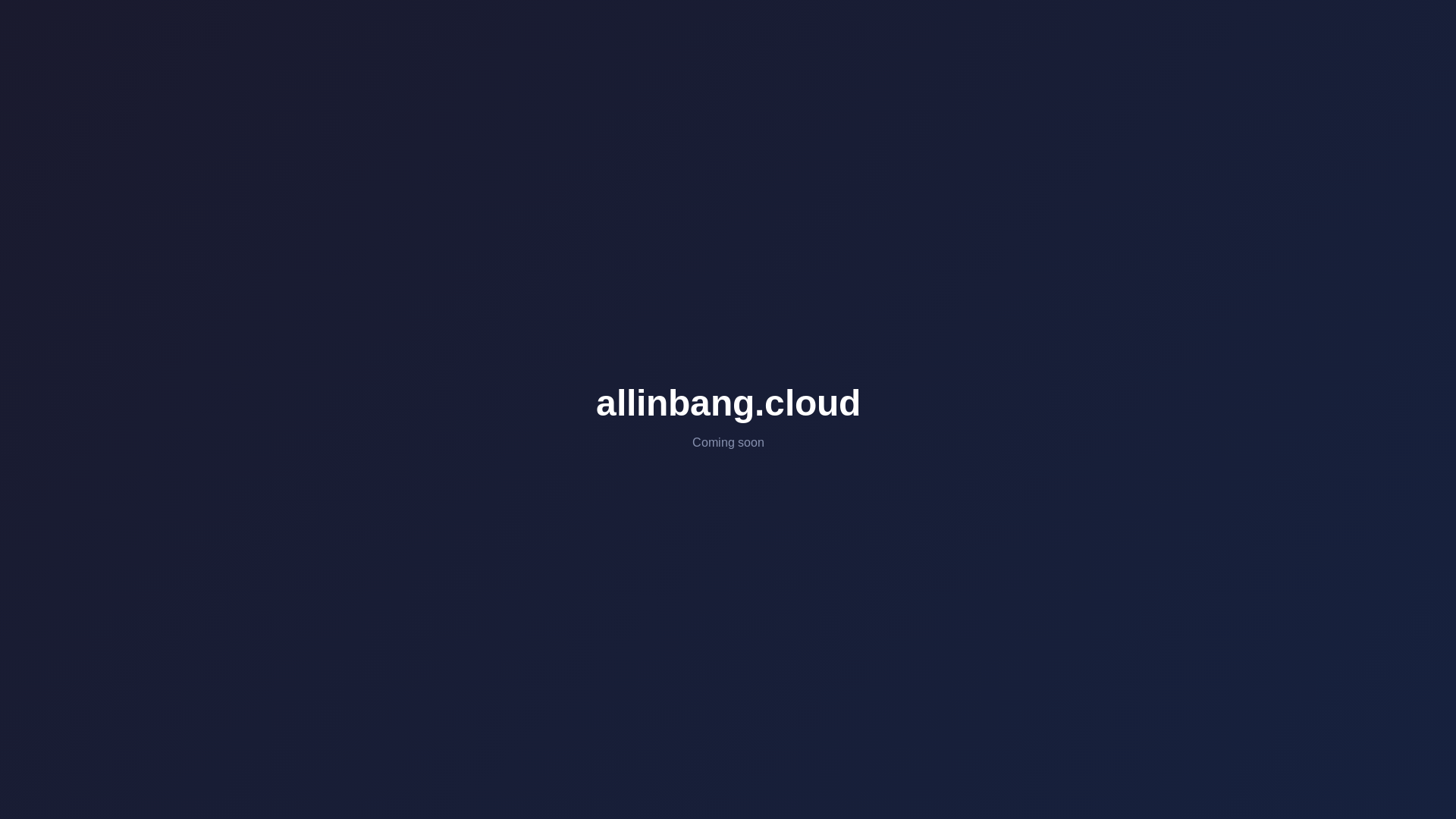 website screenshot of https://allinbang.cloud/