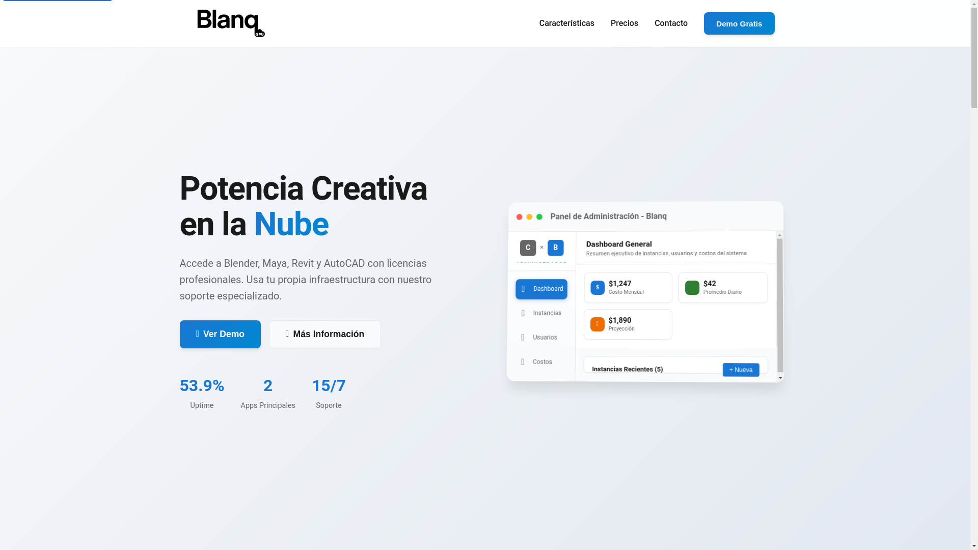 website screenshot of https://blanq.com.mx/