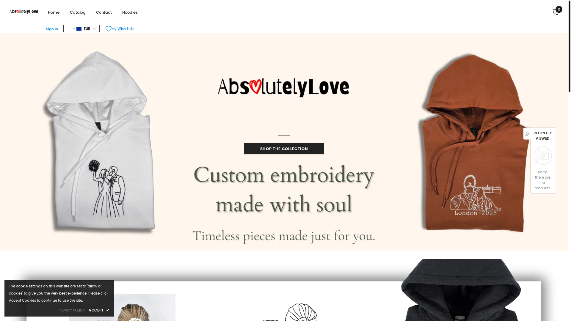 website screenshot of https://absolutelylove.ie/