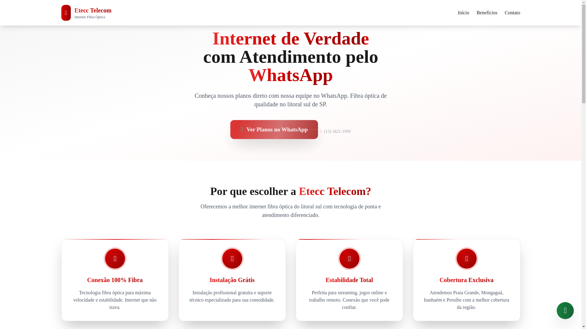 website screenshot of https://etecctelecomfibra.com.br/