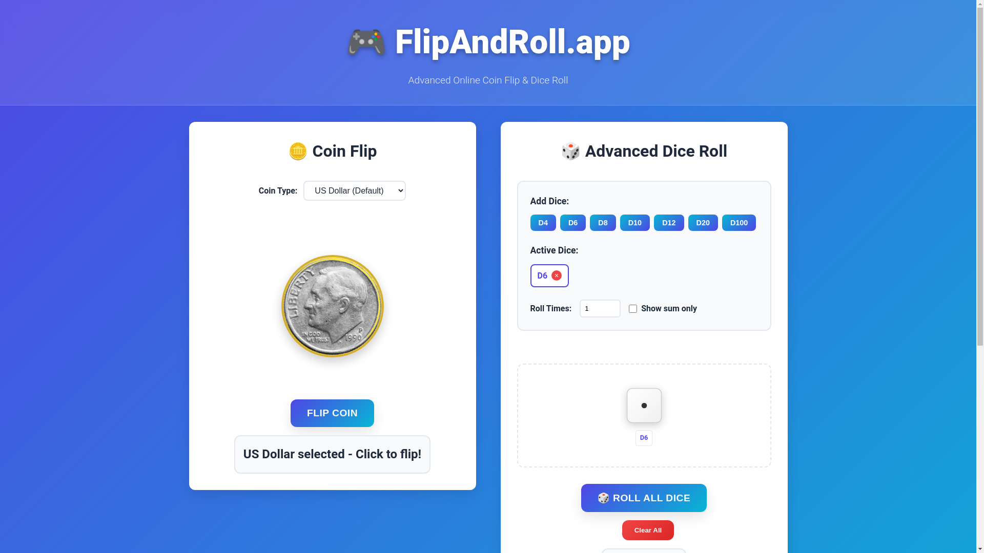 website screenshot of https://flipandroll.pages.dev/
