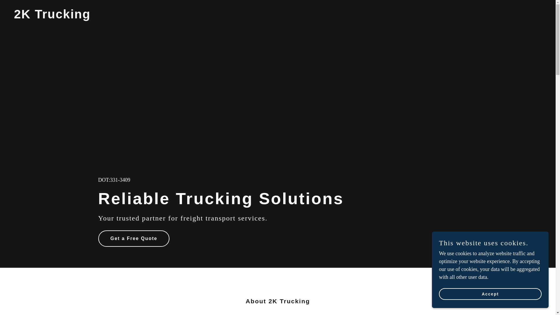 website screenshot of https://2ktrucks.com/