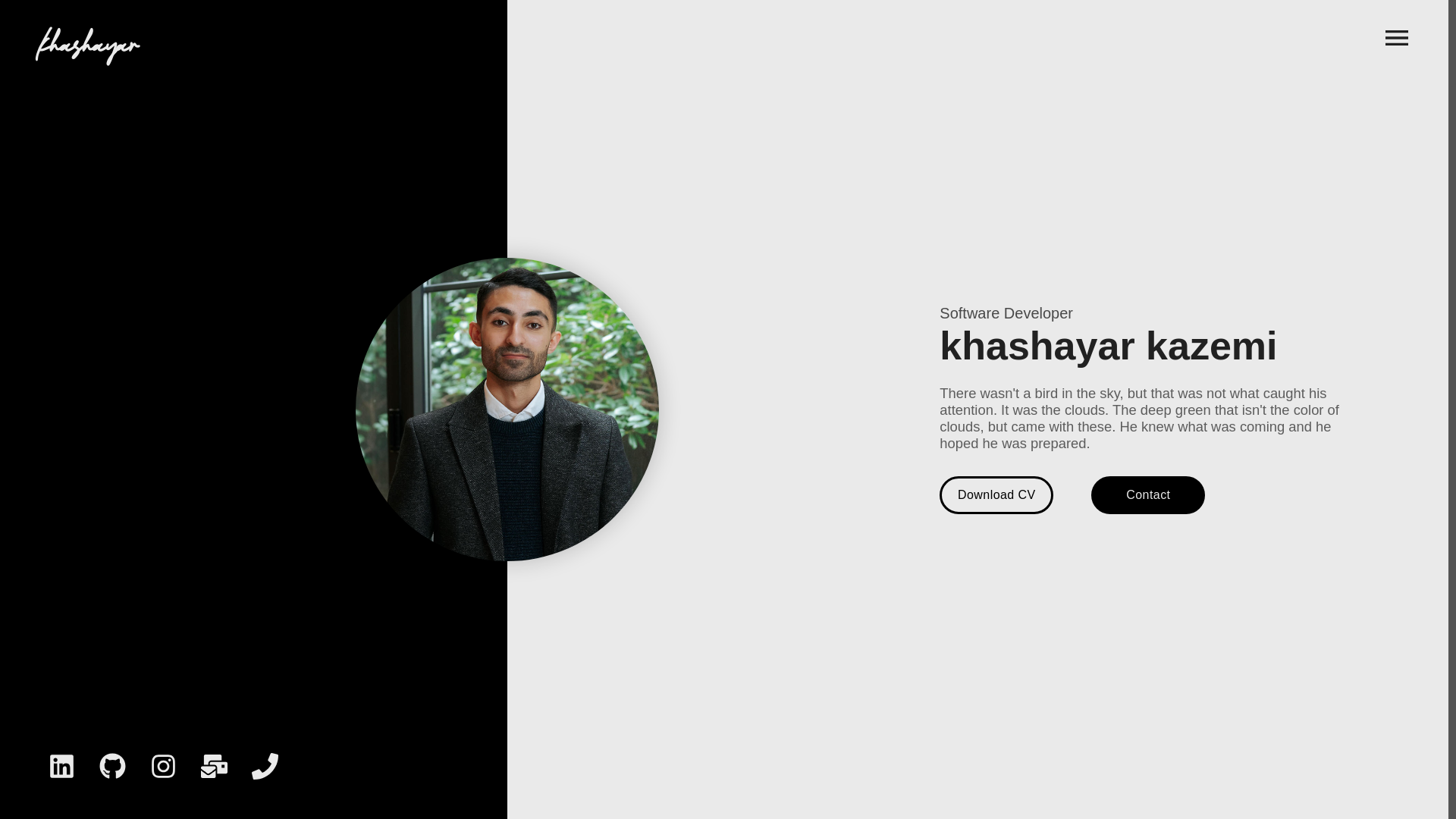 website screenshot of https://khashayar-kazemi.dev/