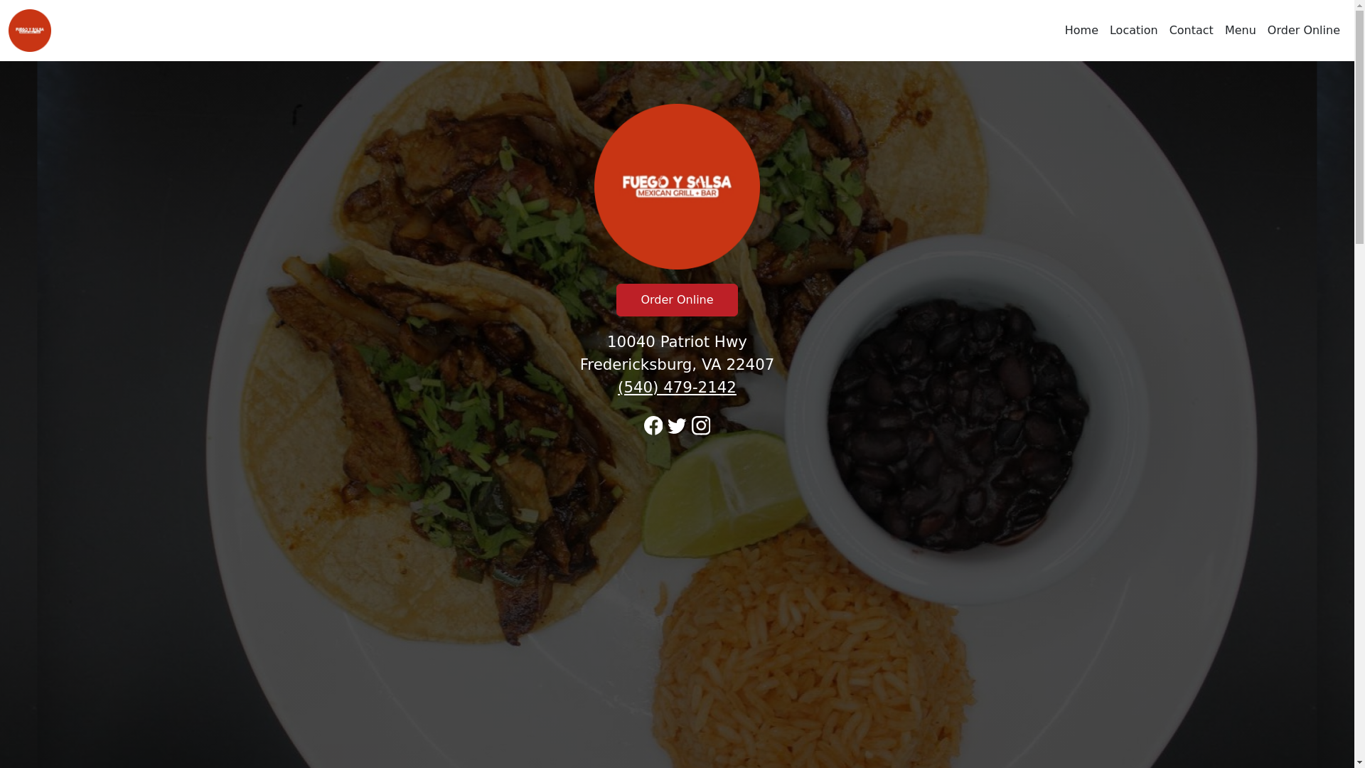 website screenshot of https://fuegoysalsamexicangrillbarva.com/