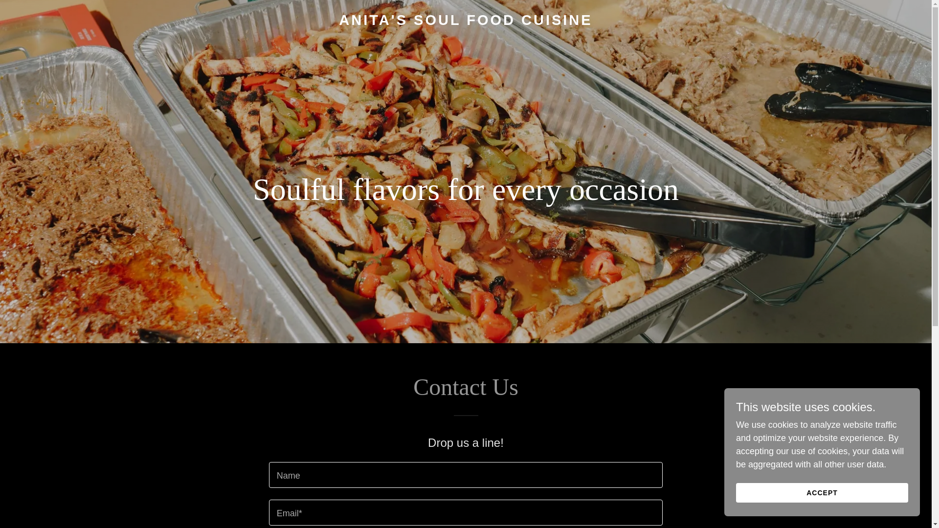 website screenshot of https://anitassoulfood.com/