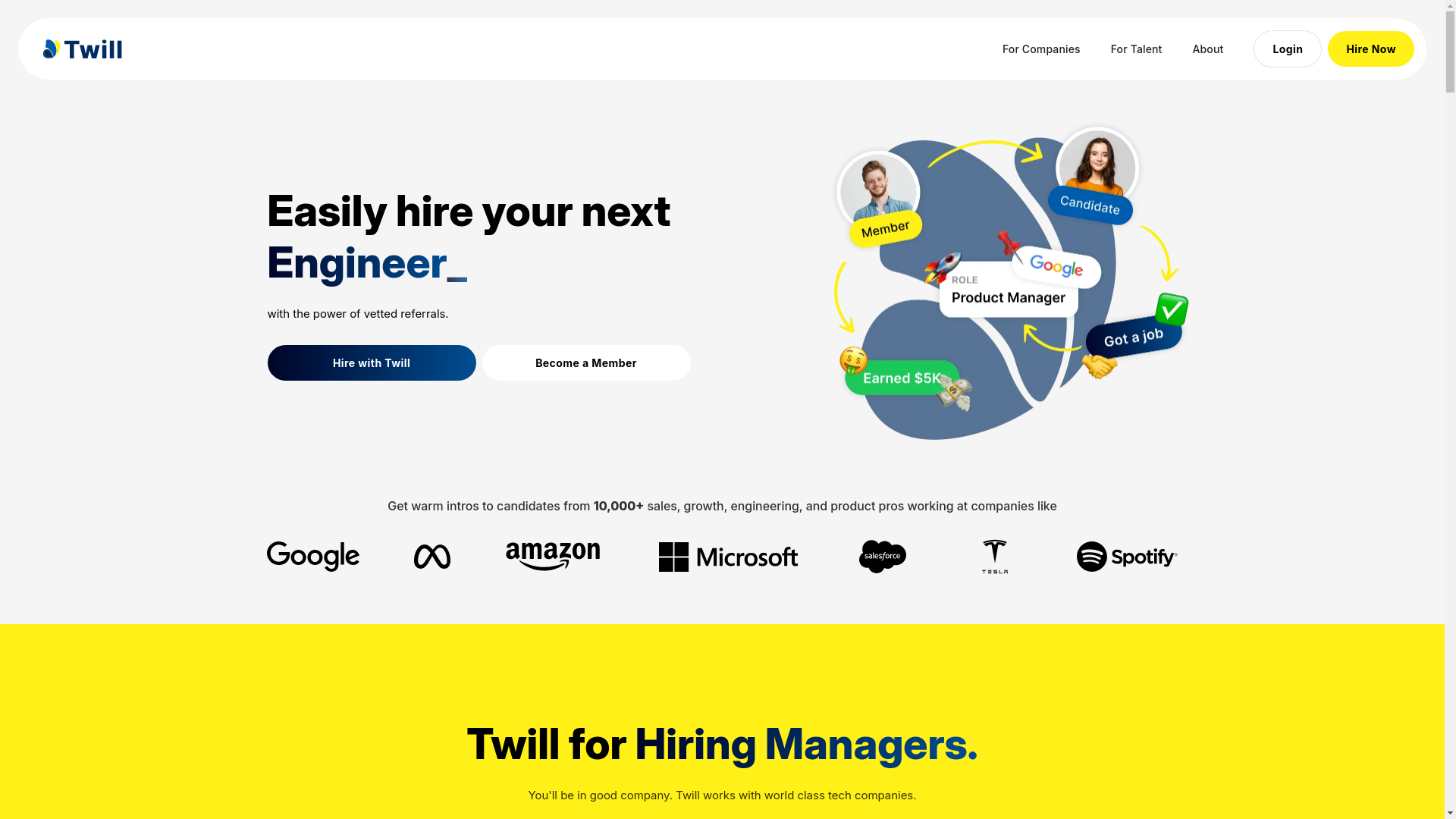 website screenshot of https://www.withtwill.com/
