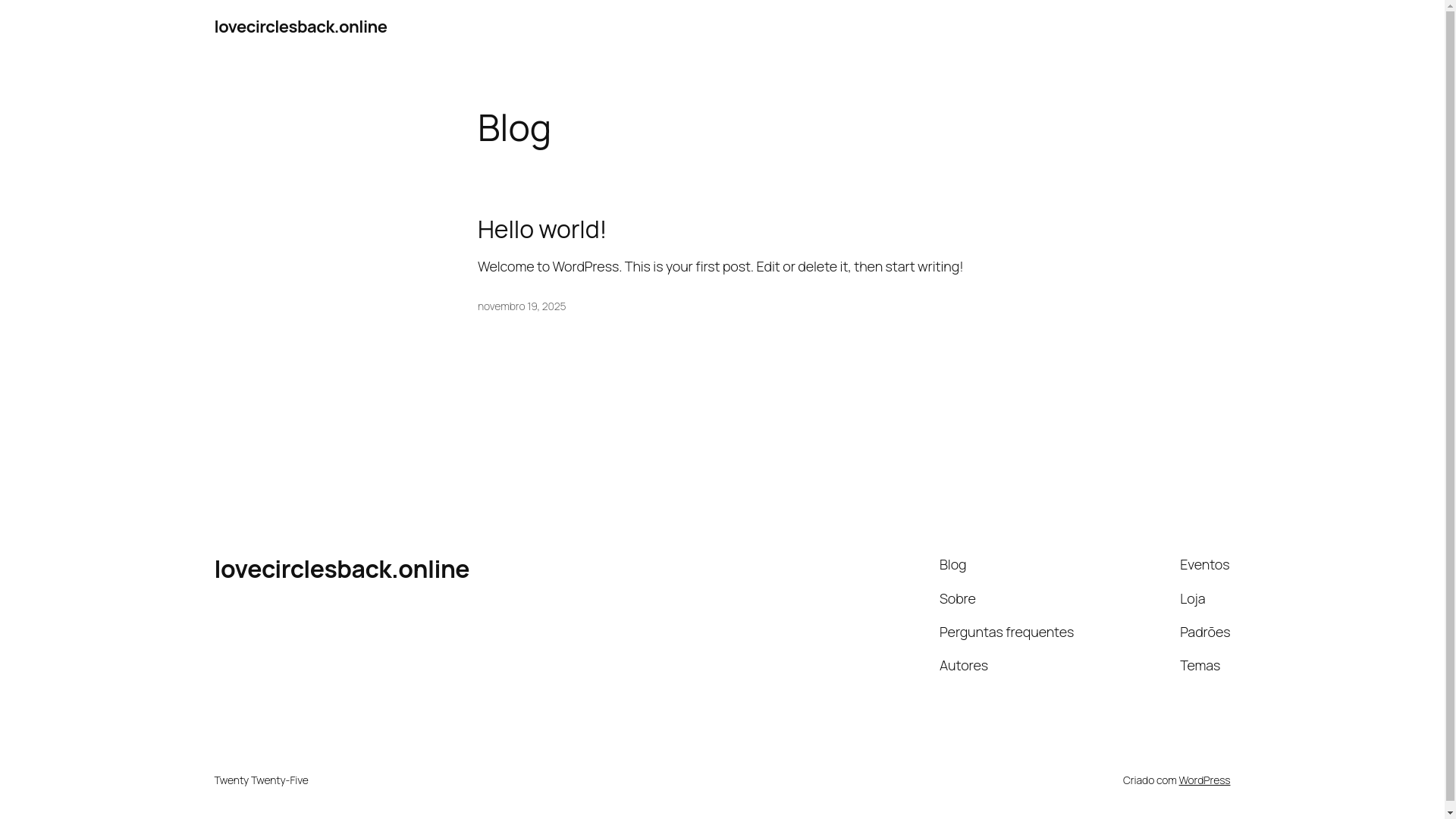 website screenshot of https://lovecirclesback.online/